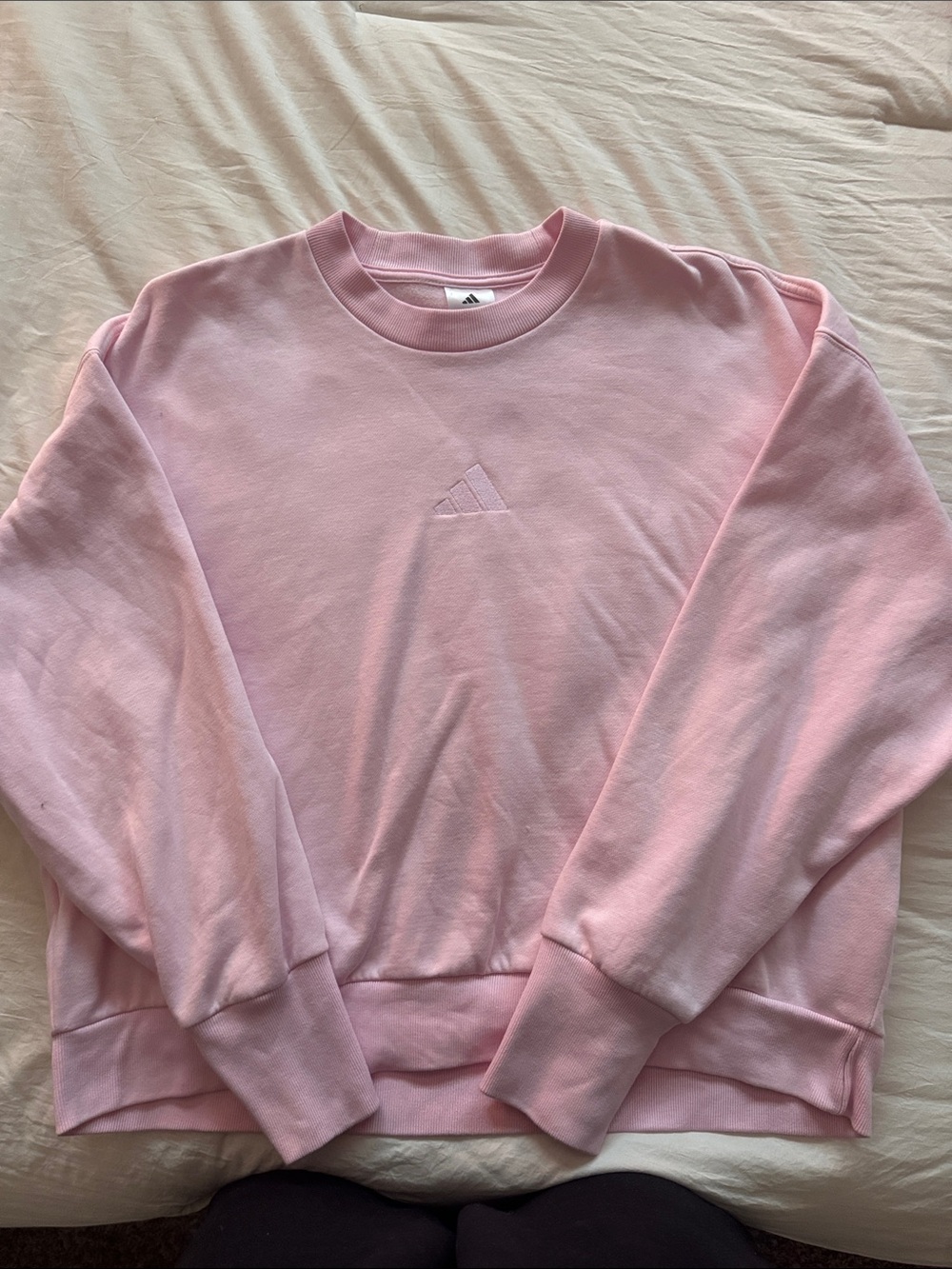 adidas woman's Light Pink Crewneck Sweatshirt